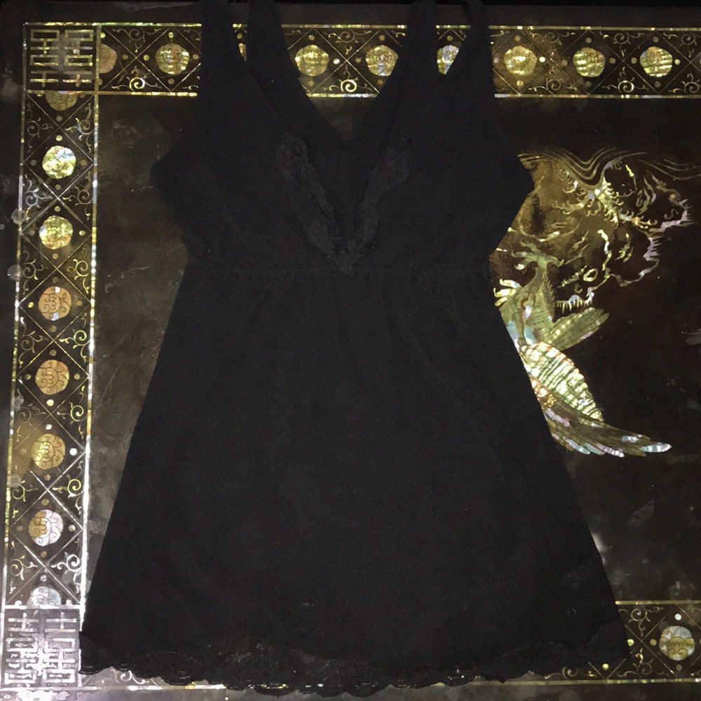 Only Hearts black sheer lined top.